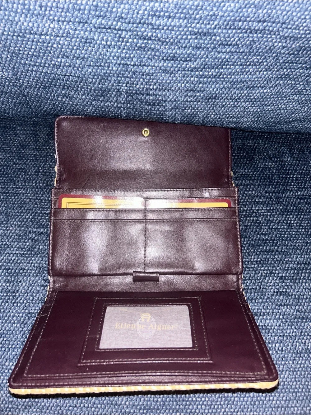 Woven Straw Clutch with Brown Leather Trim